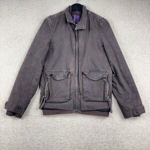 Ted Baker London Women's Medium Corduroy Field Jacket Brown Utility Cargo Coat